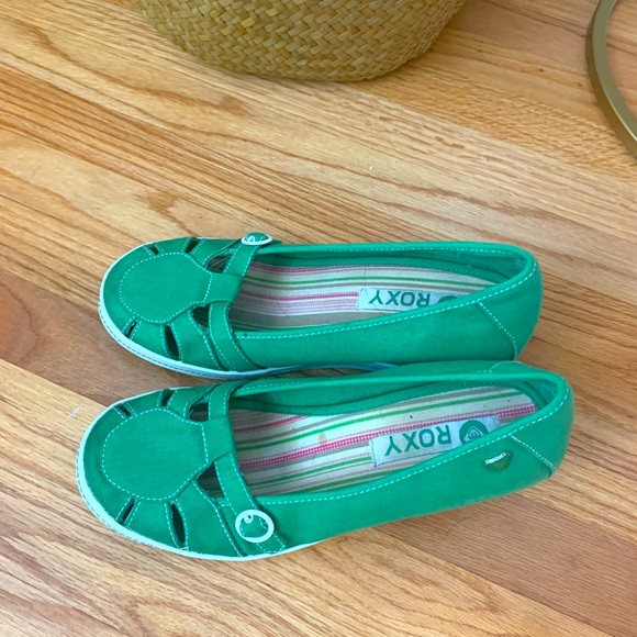 Roxy Green Wedge Heel Summer ☀️ Shoe Lady’s Size 9 - Picture 7 of 7